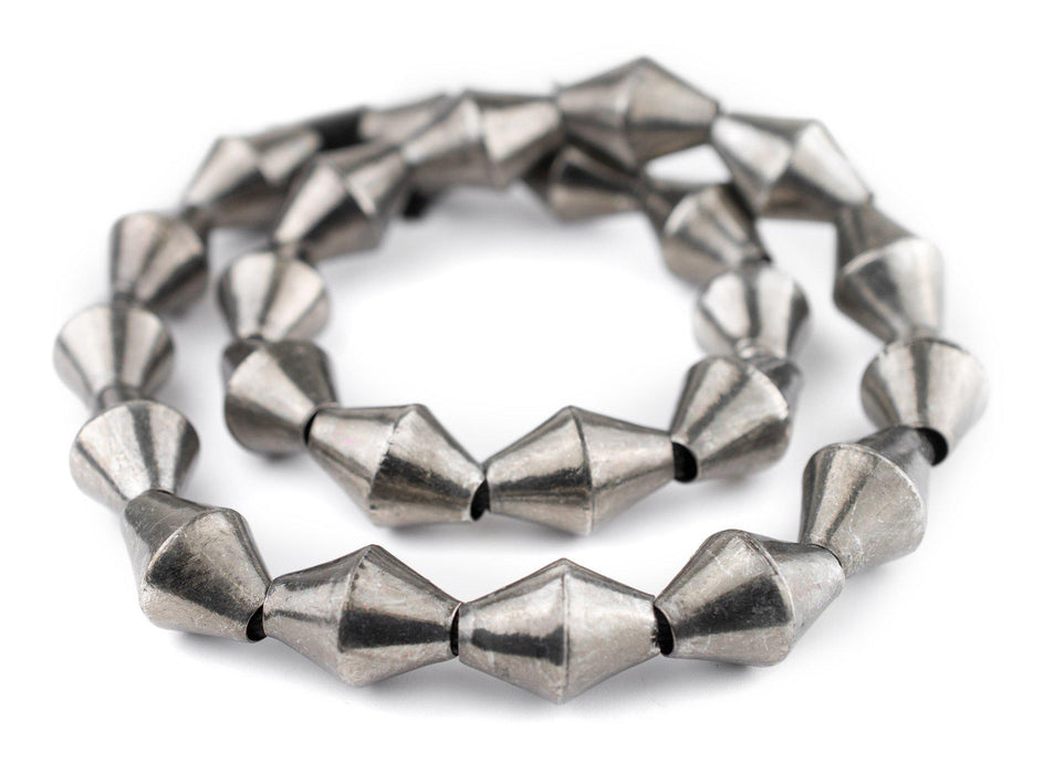 Jumbo Silver Mali Bicone Beads (26x20mm) - The Bead Chest