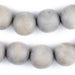Light Grey Round Natural Wood Beads (20mm) - The Bead Chest
