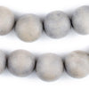Light Grey Round Natural Wood Beads (20mm)
