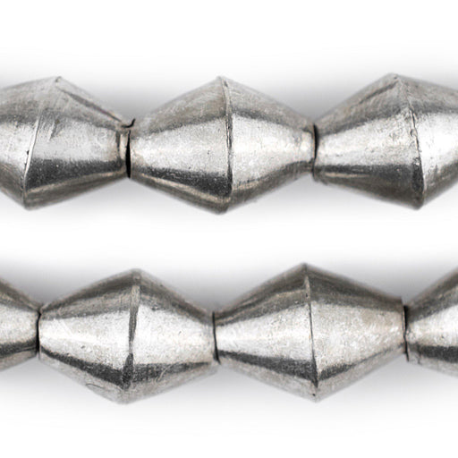 Silver Mali Bicone Beads (22x16mm) - The Bead Chest