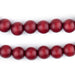 Red Round Natural Wood Beads (10mm) - The Bead Chest