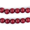 Red Round Natural Wood Beads (10mm)