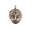 African Brass Mask Pendant (30x45mm)
