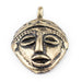 African Brass Mask Pendant (30x45mm) - The Bead Chest