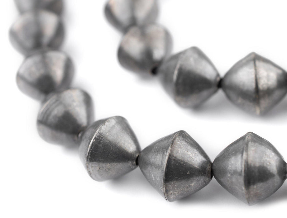 Silver Mali Bicone Beads (15mm) - The Bead Chest