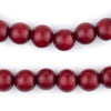 Red Round Natural Wood Beads (12mm)