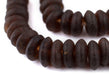 Jumbo Amber Black Swirl Rondelle Recycled Glass Beads - The Bead Chest