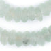 Jumbo Clear Aqua Rondelle Recycled Glass Beads (20mm) - The Bead Chest
