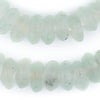 Jumbo Clear Aqua Rondelle Recycled Glass Beads (20mm)