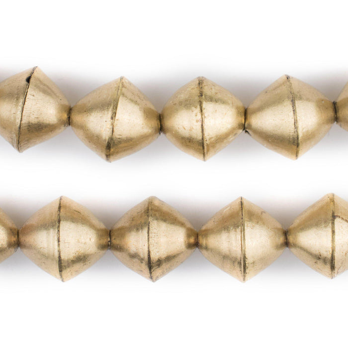 Brass Mali Bicone Beads (15mm) - The Bead Chest