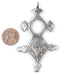 Amgala Silver Moroccan Tuareg Cross Pendant (44x76mm) - The Bead Chest