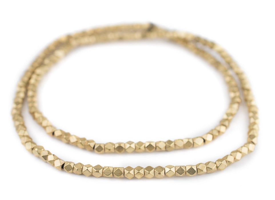 Brass Diamond Cut Beads (4mm) - The Bead Chest
