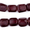 Dark Red Amber Resin Cube Beads (18mm)