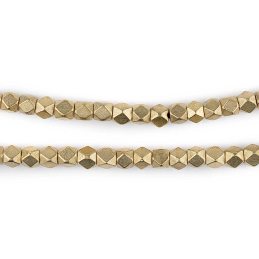 Brass Diamond Cut Beads (4mm) - The Bead Chest