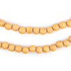 Yellow Round Natural Wood Beads (6mm)