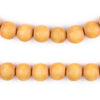 Yellow Round Natural Wood Beads (10mm)