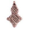 Awash Copper Ethiopian Coptic Cross Pendant (40x65mm)