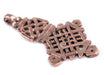 Awash Copper Ethiopian Coptic Cross Pendant (40x65mm) - The Bead Chest