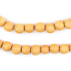 Yellow Round Natural Wood Beads (8mm)