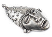 Elongated African Silver Mask Pendant (50x90mm) - The Bead Chest