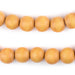 Yellow Round Natural Wood Beads (12mm) - The Bead Chest