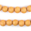 Yellow Round Natural Wood Beads (12mm)