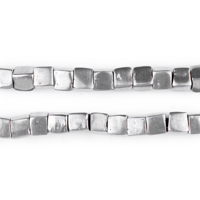 Mursi-Style Aluminum Cube Beads (6mm) - The Bead Chest