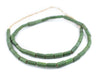 Green Cylindrical Striped Venetian Watermelon Chevron Beads - The Bead Chest