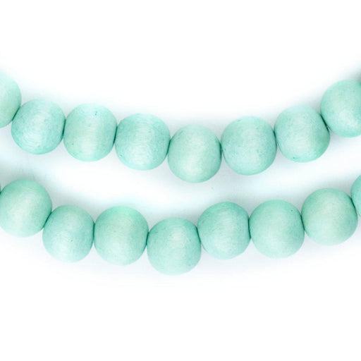 Pistachio Green Round Natural Wood Beads (10mm)