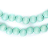 Pistachio Green Round Natural Wood Beads (10mm)