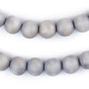 Light Grey Round Natural Wood Beads (12mm)