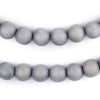 Light Grey Round Natural Wood Beads (10mm)
