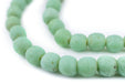 Pistachio Green Ancient Style Java Glass Beads (9mm) - The Bead Chest