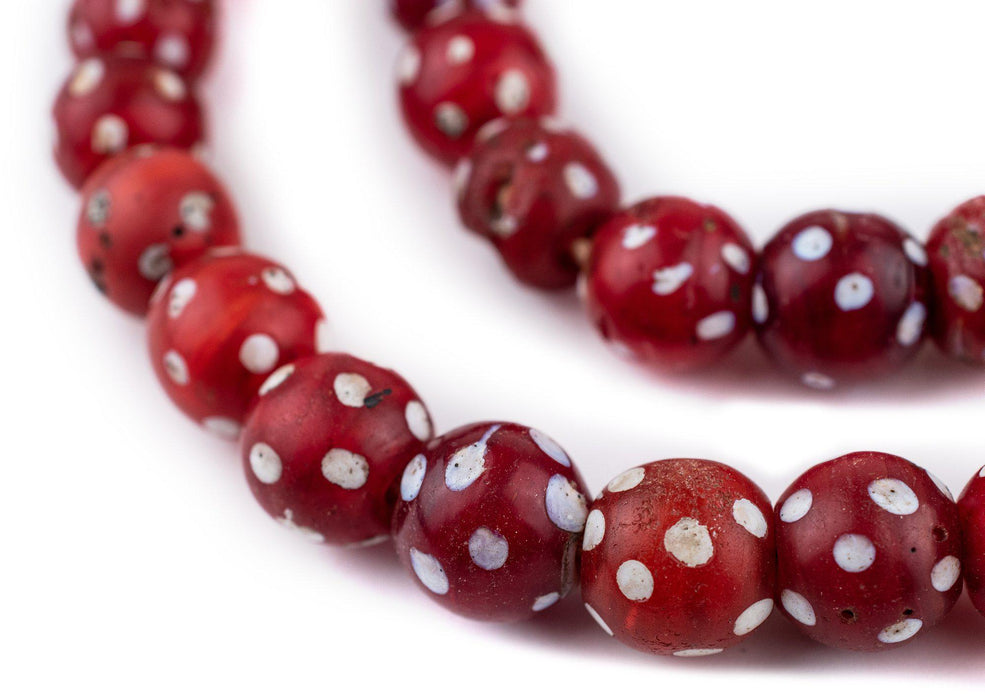 Premium Red Venetian Skunk Eye Beads (12mm) - The Bead Chest