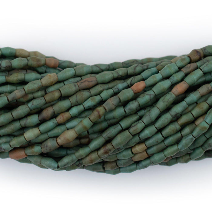 Green Turquoise Style Bicone Beads (4x2mm) - The Bead Chest