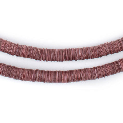 Light Brown Vinyl Phono Record Beads (6mm) - The Bead Chest