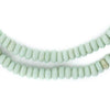 Matte Pastel Green Java Glass Donut Beads (6mm)