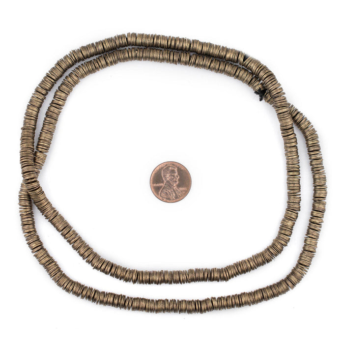 Brass Flat Disk Heishi Beads (6mm) - The Bead Chest