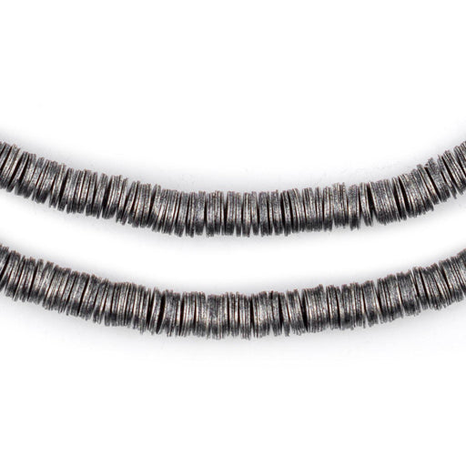 Antique Silver Flat Disk Heishi Beads (6mm) - The Bead Chest