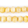 Yellow Rustic Bone Beads (14mm)