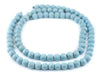 Light Blue Round Natural Wood Beads (10mm) - The Bead Chest
