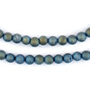 Aqua Round Druzy Agate Beads (6mm)