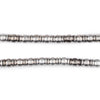 Silver Beveled Barrel Beads (7x5mm)