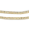 Gold Beveled Barrel Beads (7x5mm)