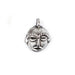 Round African Silver Mask Pendant (21x27mm) - The Bead Chest