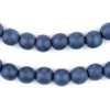 Cobalt Blue Round Natural Wood Beads (10mm)