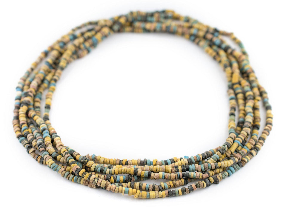 Yellow Pharaonic Pottery Beads - The Bead Chest