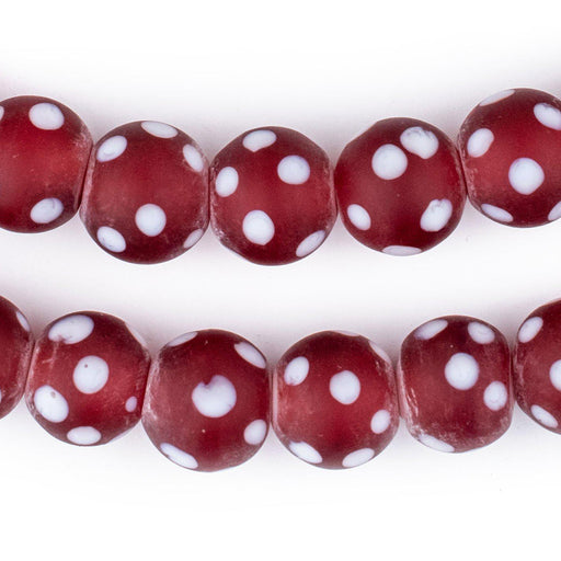 Red Venetian-Style Skunk Beads (14mm) - The Bead Chest