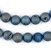 Aqua Round Druzy Agate Beads (12mm)