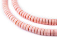 Pink Disk Natural Wood Beads (4x8mm) - The Bead Chest